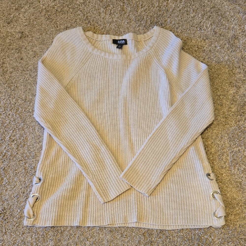 Zara Beige Sweater with Lace-Up Sides